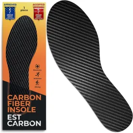 Carbon Fiber Insole for Men & Women 1 PC Carbon Fiber Shoe Insert, Carbon Fiber Foot Plate - Hallux Rigidus Relief, Turf Toe, Mortons Extension, Big Toe, Carbon Fiber Insoles Women 5-5.5, Men 4-4.5