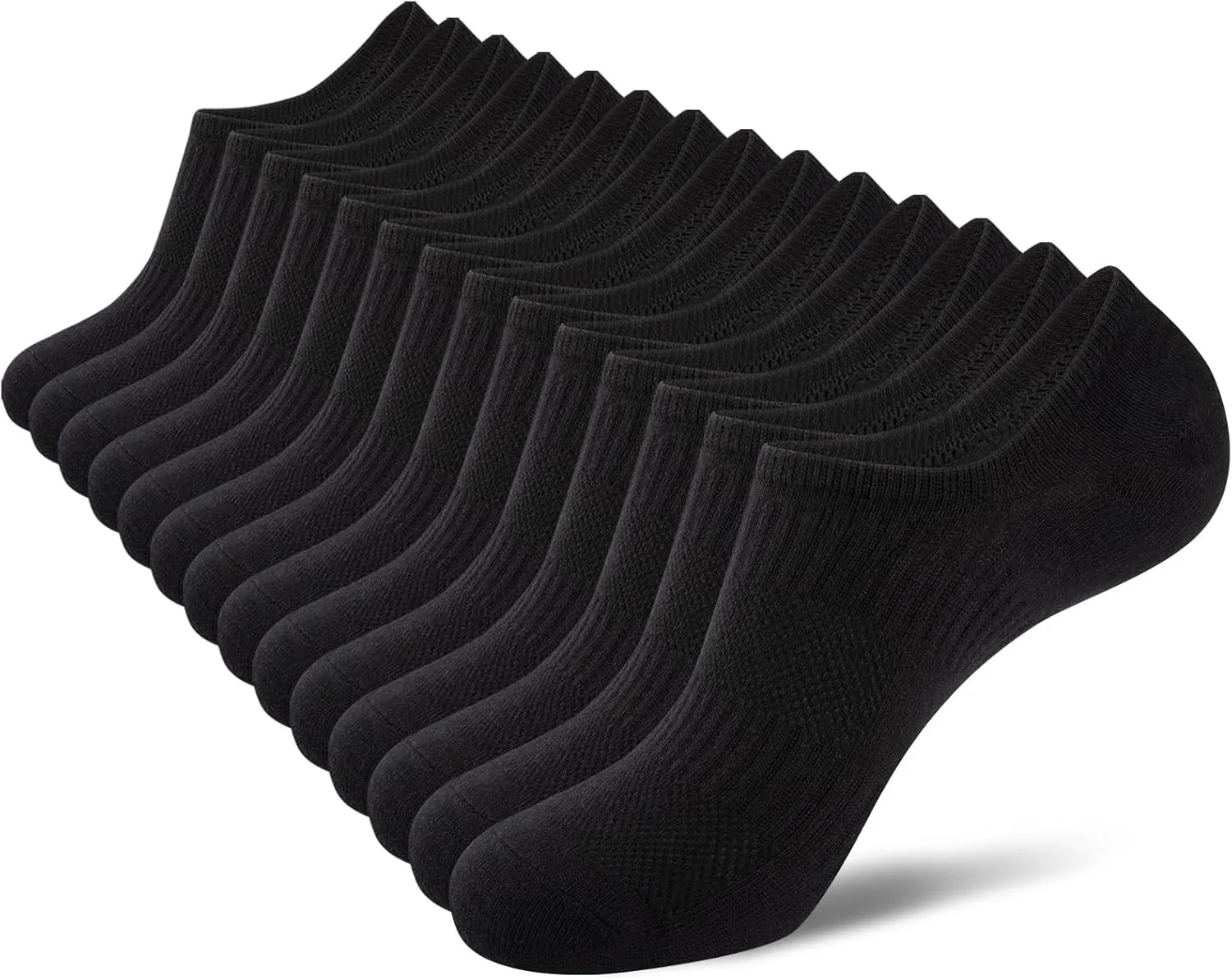 COOVAN Mens No Show Socks Cotton Thin Low Cut Invisible Short Casual Men Non Slip Casual Socks (7 Pairs)