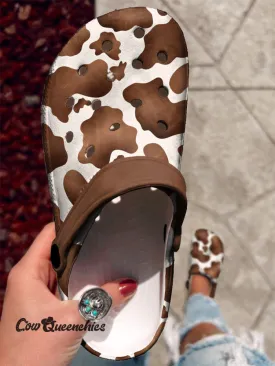Cow Texture Print Casual Slippers