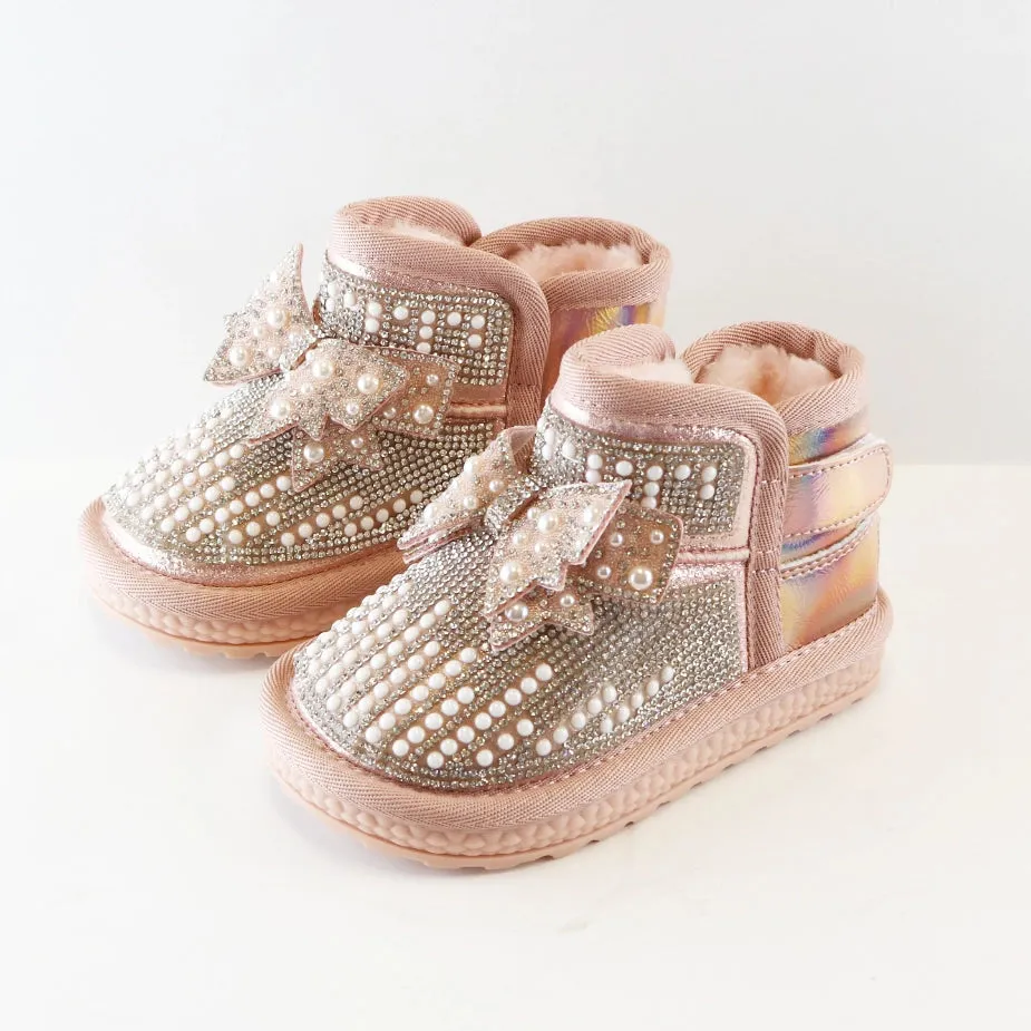 Doe a Dear Bowtie Rhinestone Bootie