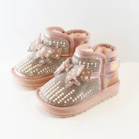 Doe a Dear Bowtie Rhinestone Bootie