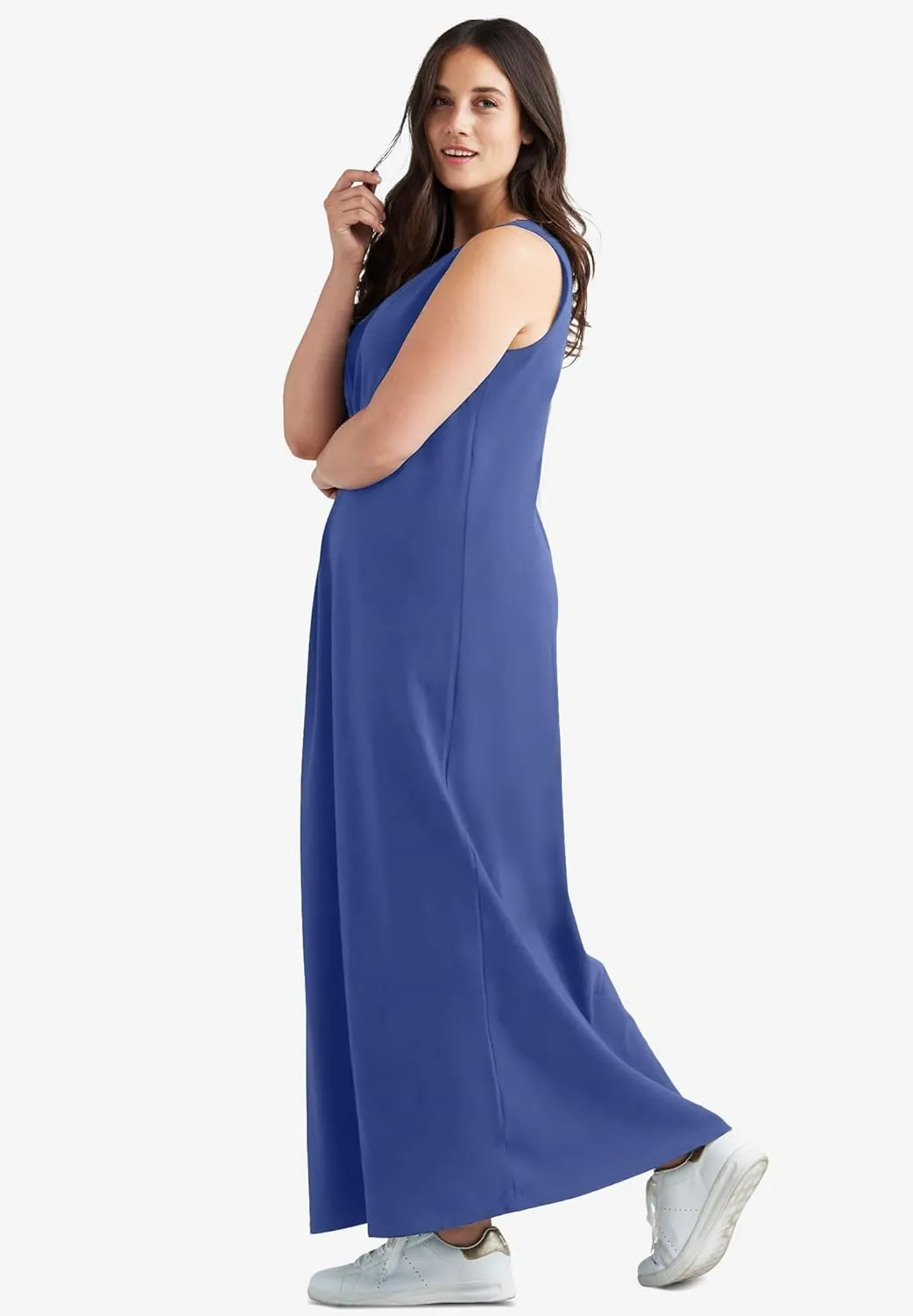 ellos Plus Size Sleeveless Knit Maxi Dress