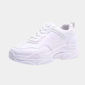 Joskaa 2024 New Women White Platform Sneakers