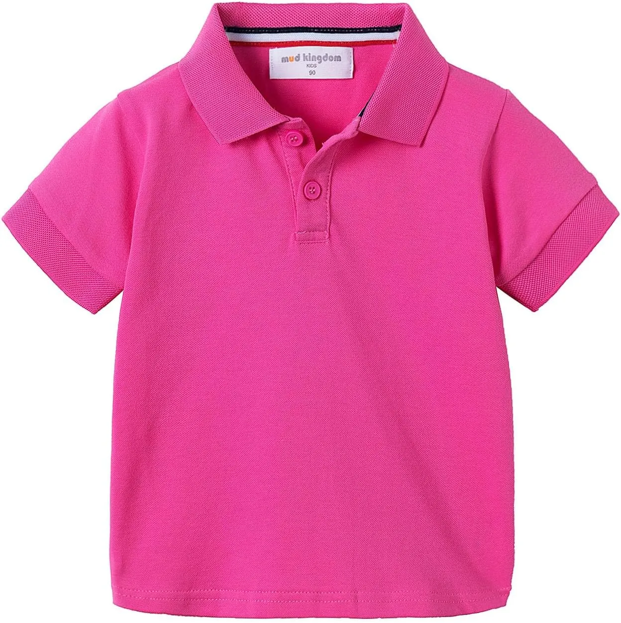 Mud Kingdom Boys Pique Polo Shirts for Toddler Short Sleeve Stripe Plain 1-9 Years