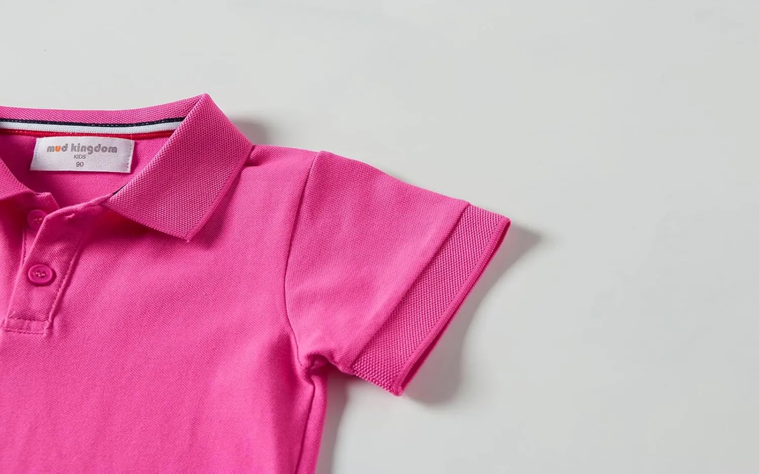 Mud Kingdom Boys Pique Polo Shirts for Toddler Short Sleeve Stripe Plain 1-9 Years