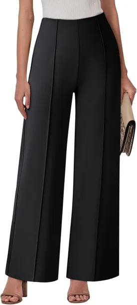 NIMIN Womens Wide Leg Business Casual Pants Dressy Work Slack High Waisted Stretchy Trousers 2025
