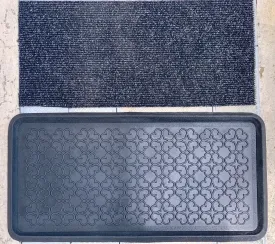 OnlyMat Rubber Tray Mat with Sanitize Insert - Sanitisation Mat - Indoor / Outdoor, Waterproof