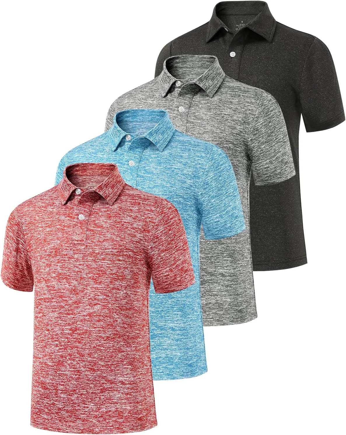 Ullnoy Boys Short Sleeve Polo Shirt Moisture Wicking Golf Shirt Kids School Camp Uniform Shirts Boys 4 Pack