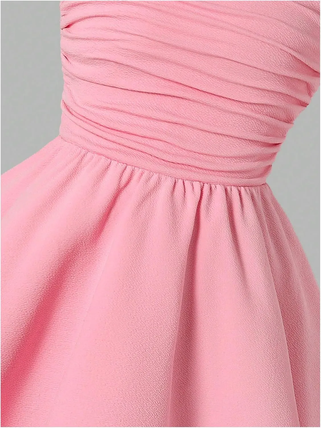 Verdusa Girl's Bow Tie Shoulder Ruched Dress Tiered Layered Shirred Flowy Dresses