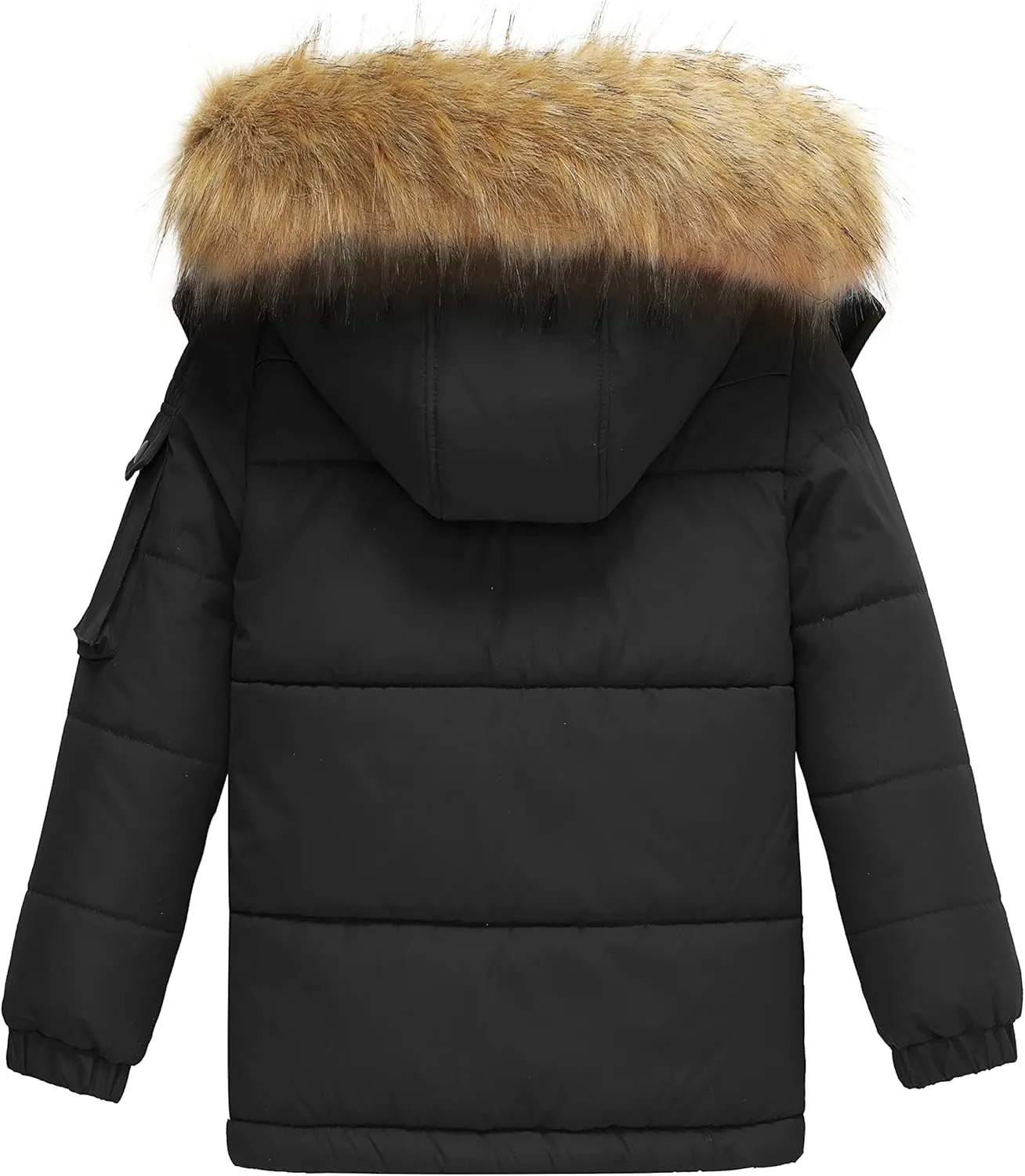 Wantdo Boy's Warm Winter Coat Waterproof Thicken Puffer Jacket with Removable Fur Hood