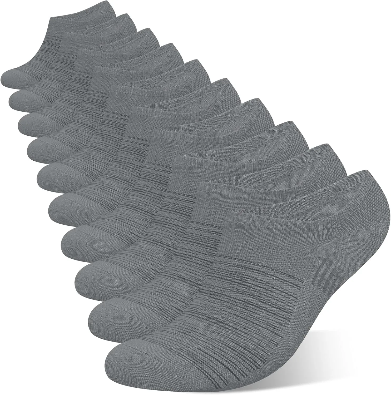 wernies No Show Socks Men 10 Pairs Ankle Low Cut Casual Socks with Non Slip Invisible Socks
