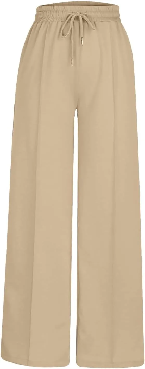 Women's Oversized Wide Leg Sweatpants High Waist Drawstring Sweatpants Womens Baggy Lounge Pants Joggers with Pockets